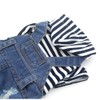 DOGGYZSTYLE Pet Dog Cat Hoodies Clothes Black Striped Denim Outfits