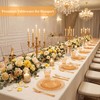 350PCS Orange Glitter Plastic Dinnerware Set for 50 Guests