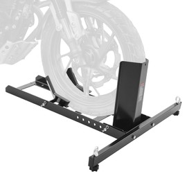 VEVOR Motorcycle Wheel Chock, Max. 1800 lbs Heavy Duty Motorcycle Stand, with 6 Adjustable Holes, Durable Steel Construction, Fits 15"-22" Wheels, Work with Off-Road and Regular Bikes