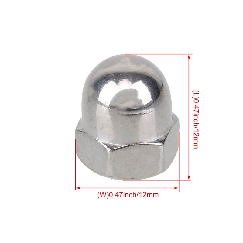 RDEXP 304 Stainless Steel Acorn Dome Cap Head Hex Nuts