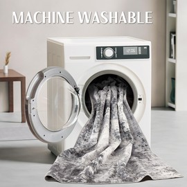 TARANCH Washable Rug 8x10 Area Rugs for Living Room: Modern Abstract Neutral Soft Large Rug for Bedroom Dining Room Under Kitchen Table Home Office Decor - Grey