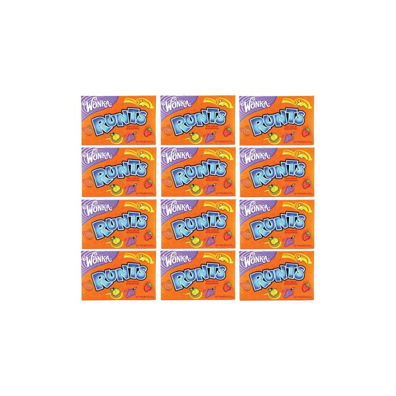 Wonka Runts Artificially Flavored Candy: 12 Packs of 5 Oz
