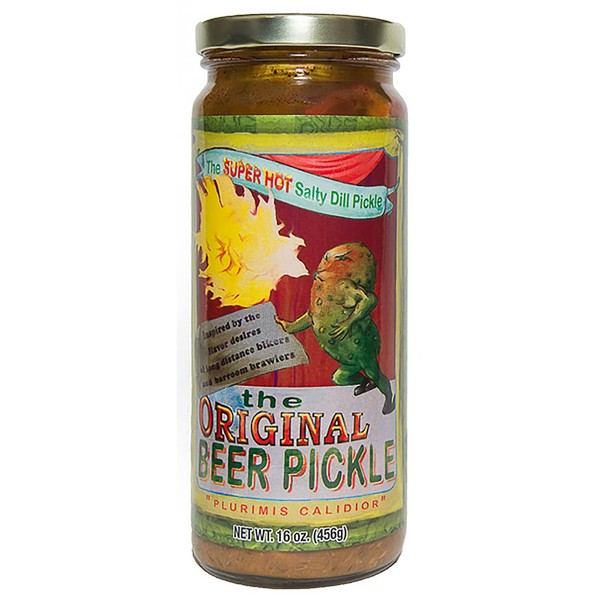 The Original Beer Pickle - Super Hot and Spicy Dill Pickle Chunks Packed With Fresh Garlic and Habanero - Made in Texas