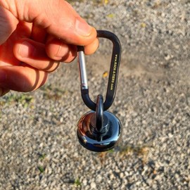 Rack-A-Tiers Racky Van Magnets - Magnetic Tool Holder for Vans, Electrician Van Magnet, 25 lbs Magnet Hook with Carabiner (3/ea) (25 lbs) (RV025)