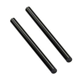 2Pack Round Acetal Copolymer Rods -1/2-Inch Diameter and 16.5-Inch Length Opaque Black Acetal Copolymer Rods （POM-C） Perfect for Non-Marring Fixtures (0.5in×16.5in)