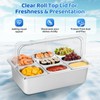 YMJOINMX Ice Cooled Condiment Serving Container 8 Pans (6 Pans×1Qt