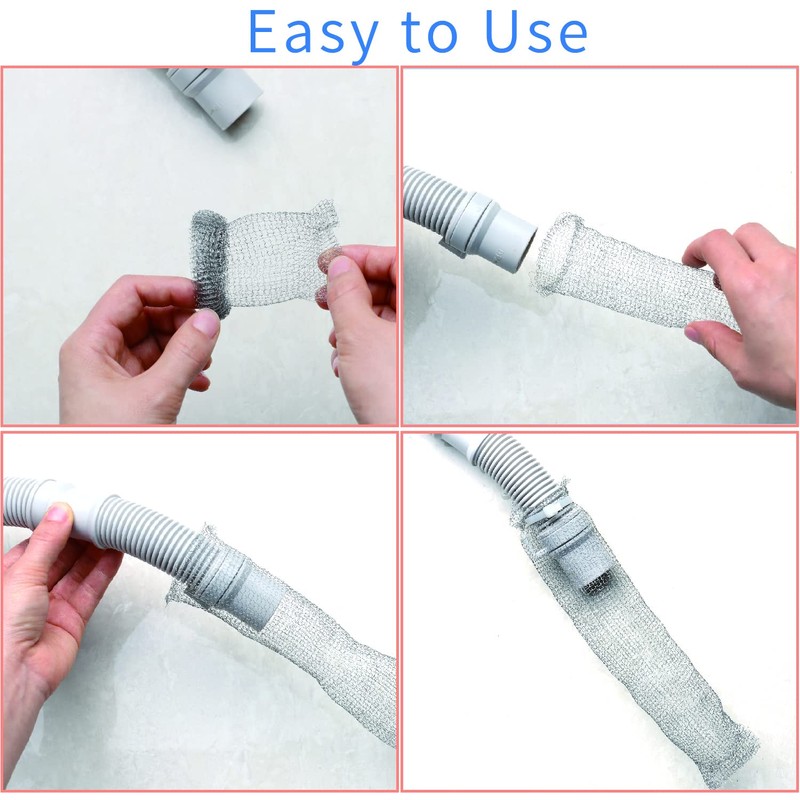 LVYOUIF Stainless Steel Washing Machine Lint Snare Traps, 12 PCS