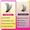 Wispy Eyelash Clusters 60D 80D Eyelash Clusters 10-18 mm Eyelash