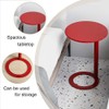 Modern C-Shaped Round Side Table for Living Room, Bedroom, and