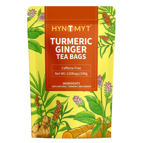 HYNTMYT Turmeric Ginger Tea Bags 120 Teabags | Bulk Buy