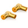 SEBSON Antenna Angle Adapter Set 90° - 2x Coaxial Plug