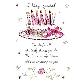 Special Nan Happy Birthday Greeting Card Second Nature Just To Say Cards