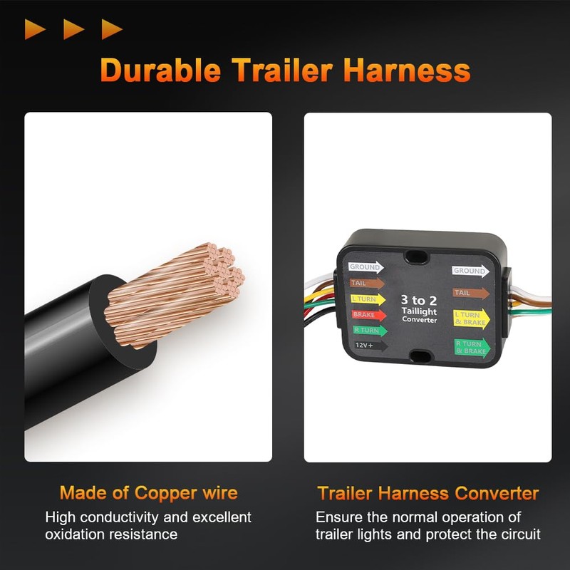 4-Pin Trailer Wiring Harness Compatible with Subaru Crosstrek 2016-2024