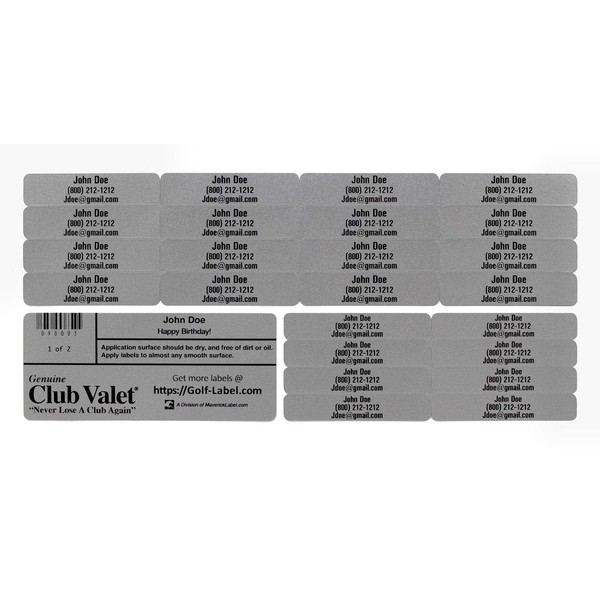 Customized Golf Club Labels – 24 Classy Identification Labels for