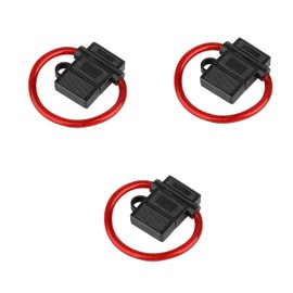 Audioproject A210-3 x Set Auto Sicherungshalter ATC mit 6mm² 10GA Kabel 12V 24V Spritzwasser geschützt - Flachsicherung o. Sicherung 5A 10A 15A 20A 25A 30A - Extra Dickes Kabel KFZ LKW Verstärker