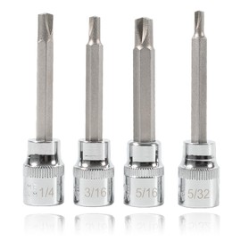 johntruck 4 Pack Clutch Head Bit Socket Set Used with 3/8" Square Drive for Chevy Cars and Trucks Older