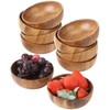 OMISTAR 10 Pcs Acacia Wooden Bowls for Food, 4 in
