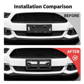 JWWY - Soporte para placa de matrícula para Ford Mustang 2018-2020, color negro