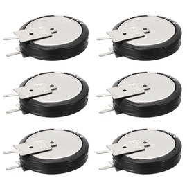 PATIKIL 6 Pcs 5.5V Super Capacitors, 1F V-Shaped Button Capacitor High Energy Low Resistance High Consistency for AC Motor Power Display Screen Computer