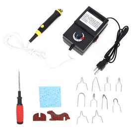 25W Pyrography Pen Machine Kit Set Wood Burning Crafts Tools Tip Holder Wood Leather