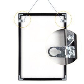 30 Sets of Metal Frame D-Ring Picture Hangers with Screws and Screwdrivers - for Open-Type Frame Channels Will Not Damage Photo Frames