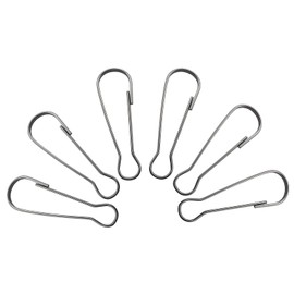 LYECUN 2.76 Inch Flagpole Clip Hooks, 6Pcs Stainless Steel Spring Snap Hooks for Flagpole Accessories, Hanging Bird Feeders, Windsock, etc