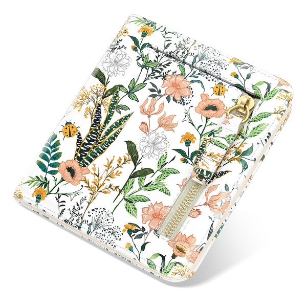 TMOODEL Womens Rfid Blocking Small Compact Bifold Luxury Genuine Leather