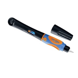 Pelikan 820295 Griffix Fountain Pen for Left-Handed Users with Twist Cap, Neon Black, 1 Piece in Folding Box