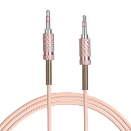 ENUODA 3.5mm Nylon Braided Aux Cable, Audio Auxiliary Input Adapter Male to Male Compatible with Headphones, Smartphones, Home/Car Audio Systems, Speakers,Echo & More,3FT,Pink