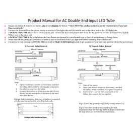 Fulight Dimmable True Color LED F15T8 Tube Light (Rotatable)-18-Inch (17-3/4 Inches Actual Length) 1.5FT 7W, Cool White 4000K, Double-End Powered, Frosted Cover - 110-120VAC