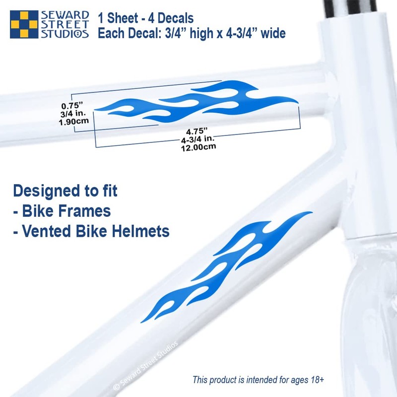 Reflective Decals Flames Set – Retro Fire Safety Sticker Kit