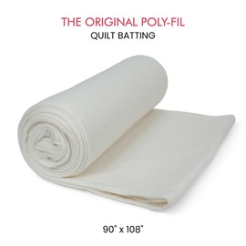 Fairfield Quilter’s 80/20 Quilt Batting, Premium Cotton and Polyester Batting for Quilting, Ideal for Clothing, Crafts, Wall Hangings, and Quilts, Quilting Supplies, 90" x 108"