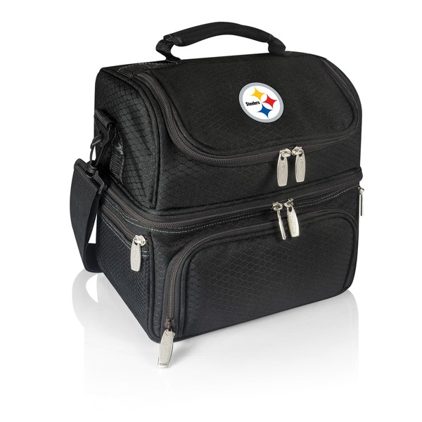 PICNIC TIME Black Pittsburgh Steelers Pranzo Lunch Tote