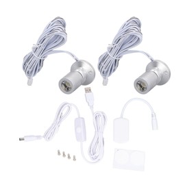 USB Spotlight, Small Spot Lights Indoor, Floor Spotlight Indoor, Suitable for Display Cabinets, Jewelry Cabinets, Tables and Shelves (Netural Light)