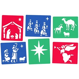 Major Brushes Nativity Stencils Pack 6