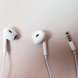 Earphones White Headphones Headset Wired 3.5mm Jack Earbuds For IOS/Android