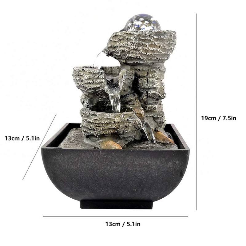 lyrlody Desktop Fountain Reliable Indoor Fountain Submersible Pump Practical Lightweight