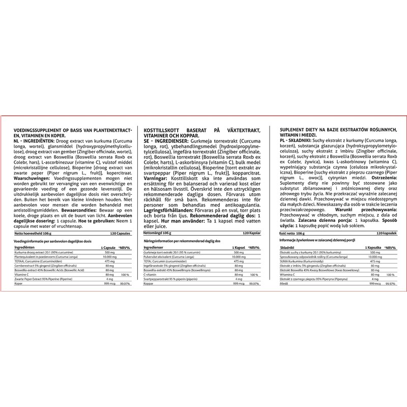 Kurmeric 10,000 mg Pure Curcumin | 120 Capsules | 95%