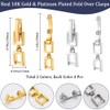 Beebeecraft 1 Box of 6 Folding Extension Clasps, 18 Carat