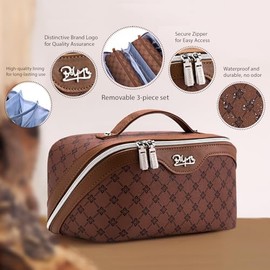 Cosmetic Bag Organizer Travel, Compact Lightweight Accessory for Travel and Daily Use - BOYATU Makeup 3 Make up