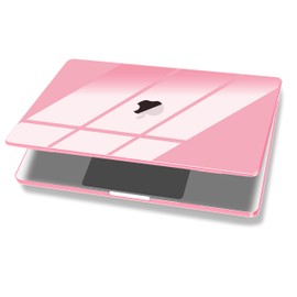 UESWILL Compatible with 2022-2025 MacBook Air 13 inch M4 M3 M2 Case Model A3240 A3113 A2681, Glossy Crystal Hard Shell Cover + Microfiber Cloth, Pink