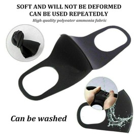 SHADOW DANCE UK 3 PCS Cotton Anti-dust Mouth Face mask Protect Cover Bandana Balaclavas, 2-Layer Unisex Reusable Fashion Washable Cover - Pack of 3, Black Neoprene