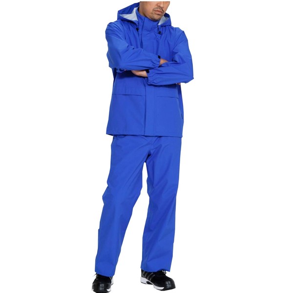 MAEGAKI AP2000 GORE-TEX® Rain Suit, Rain Wear, Moisture Permeable, Water Repellent, For Work, Includes Storage Bag (L, Blue)