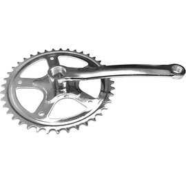 cyclingcolors Bicycle crank set, single speed, 40 teeth with crank 165 mm, single speed, road bike, fixie, retro and vintage