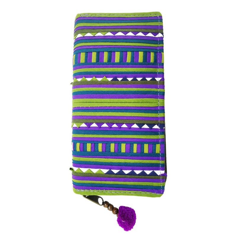 PANASIAM Akha Tribe Wallet Ethnic Cotton Purse Vegan & Fair,