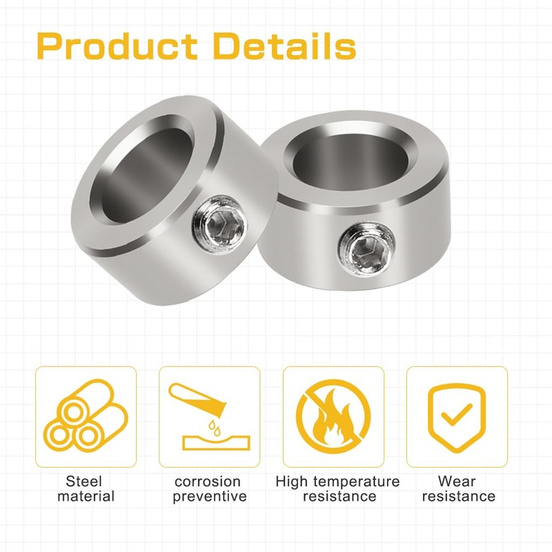 Set of 14 Depth Stop Rings 3/4/5/6/8/10/12/16 mm Locking Ring