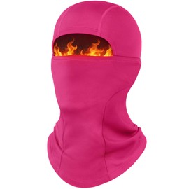 Fuinloth Ski Mask Balaclava Pro, Cold Weather Windproof Thermal Shiesty Motorcycle for Men/Women Rose Pink