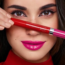 ésika - Colorfix Duo Tattoo 36h Fucsia Sweet 2.6 ml, 36 Horas de Color e Hidratación, Labial Cero Transferencia, con Aplicador y Bálsamo, Labial de Larga Duración, Bálsamo con Manteca de Karité