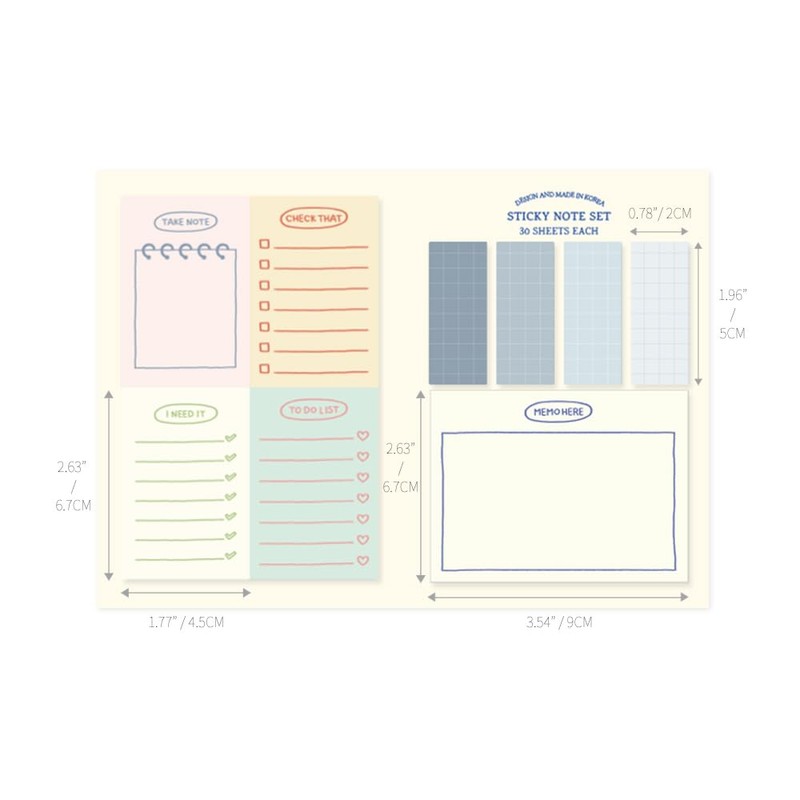 Color Palette Sticky Set - C (Sticky Note Set -