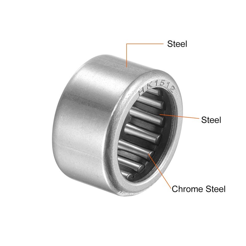 sourcing map HK1512 Needle Roller Bearings 15mm Bore 21mm OD